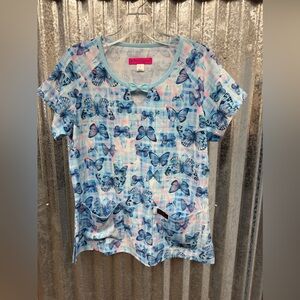 Betsy Johnson/Print Scrub Top/Women's/Size Small
